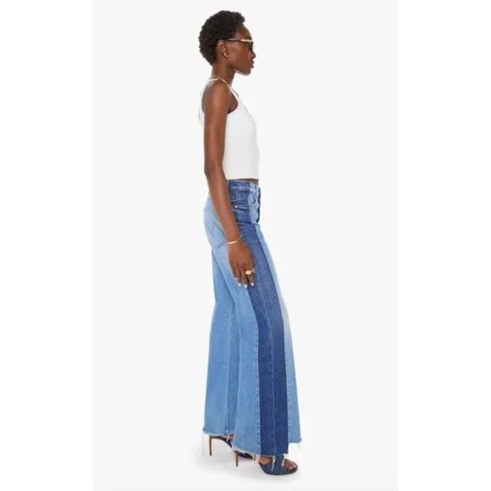 MOTHER The Tux Sidestepper Sneak Fray in Double Stacked 27